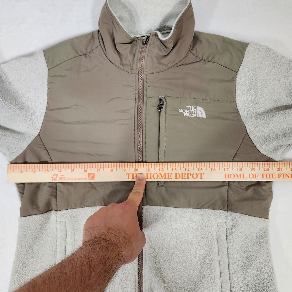 The North Face Denali Polartec Fleece Jacket Womens Medium Cream Olive Green - Picture 6 of 7
